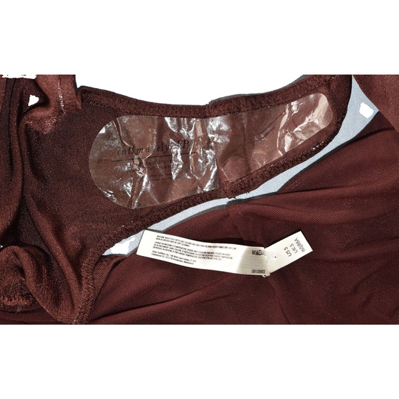 A8 NEW INTIMATELY FREE PEOPLE Nutmeg Night Owl Drape Shoulder Bodysuit Size $68 - Picture 5 of 7
